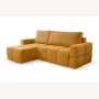 Fumo Komfortowa sofa narożna pikowana Tkanina Onega 19